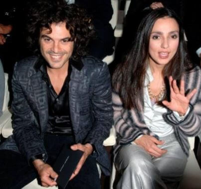 Ambra Angiolini with her ex-husband Francesco Renga.